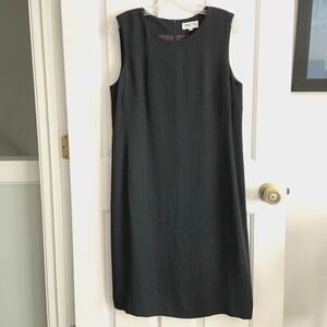 TAMOTSU New York 90s minimal Classic Gray Sleeveless Short Shift Dress sz 12